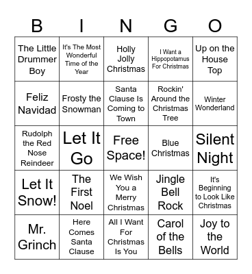 Christmas Bingo Card