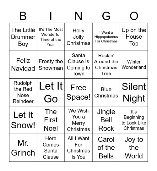 Christmas Bingo Card