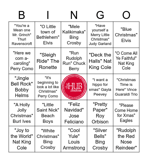 Classic Christmas Bingo Card