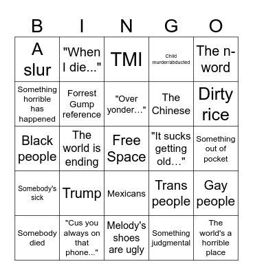 M&P Christmas Bingo 2024 Bingo Card