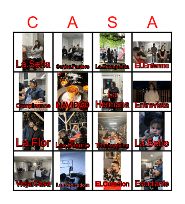 NAVIDAD CASA Bingo Card