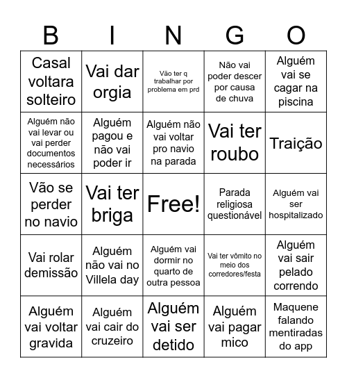 Billela Bingo Card