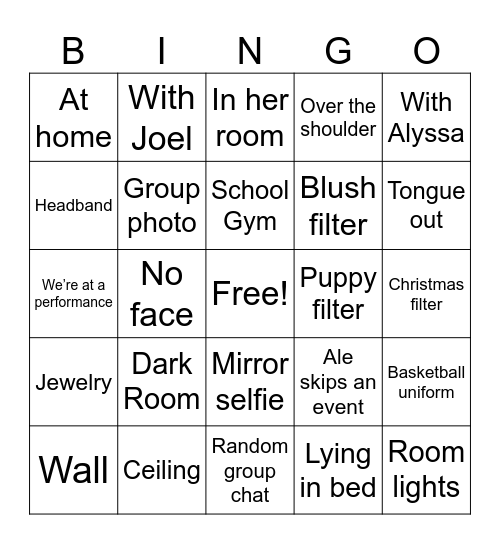 Ali Bingo Card