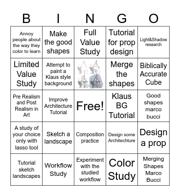 Environment Art Bingo Card