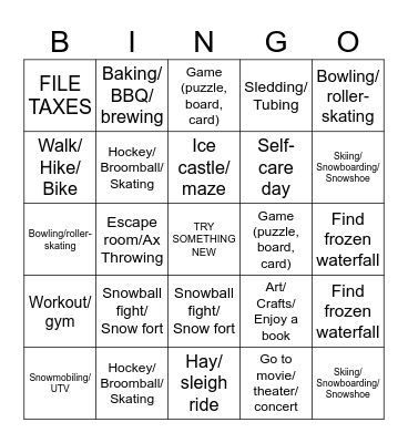 Blizzard Bingo Card