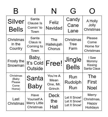 St. Patrick's Christmas Bingo 2024 Bingo Card