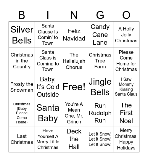 St. Patrick's Christmas Bingo 2024 Bingo Card