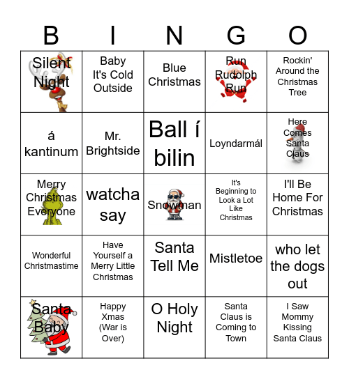 Jólafrokost Bingo Card