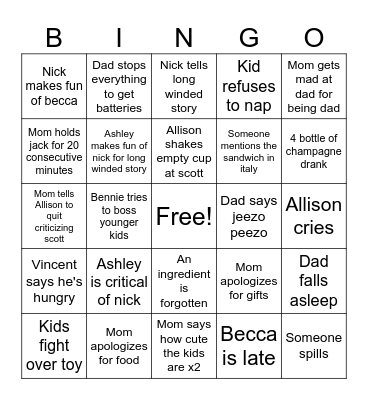 As Per Tradition Bingo Card