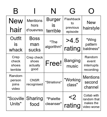 CNSR BINGO Card