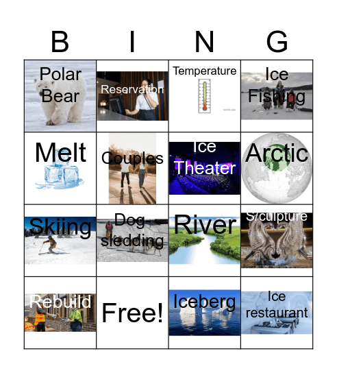 Ice Hotel Bingo Card