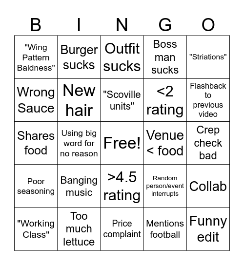 CNSR Bingo 2.0 Bingo Card