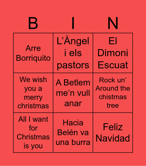 Bingo Nadales Bingo Card