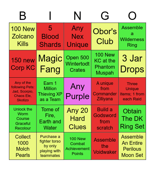 Duke Bingo Card