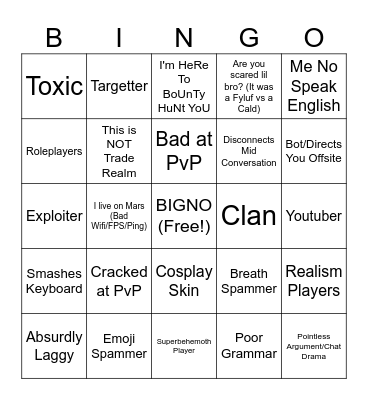 Creatures of Sonaria Bingo Card