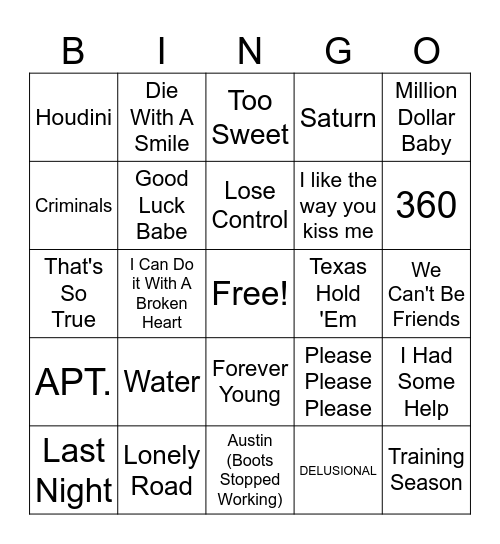 2024 Wrapped Bingo Card