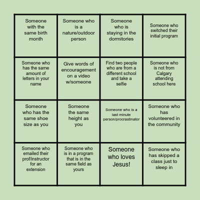 SCOM Bingo Card