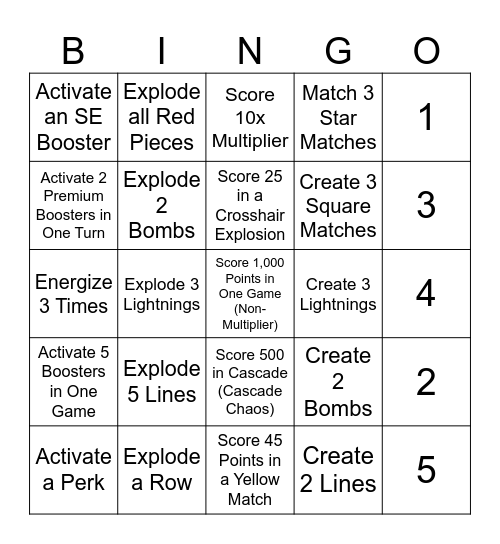 Match-Bingo Card