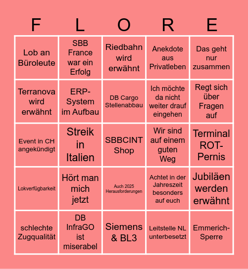 Flores Weihnachtsbingo! Bingo Card