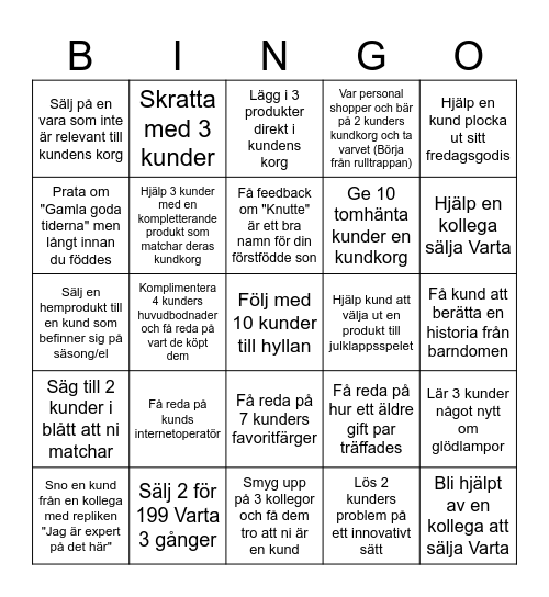 Lidingös Julbingo Card