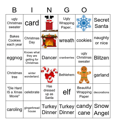 Christmas Bingo Card