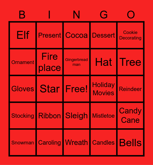 Holiday Bingo Card