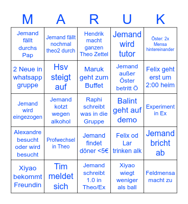 BINGO 2024 Bingo Card