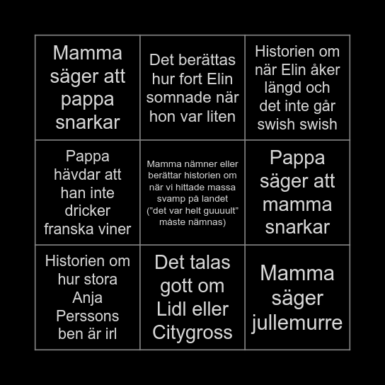 Tompa Cl/Hellepelle-bingo Card