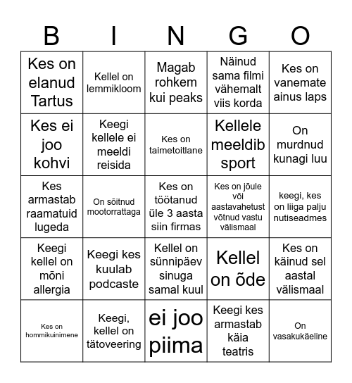 Inimbingo Card