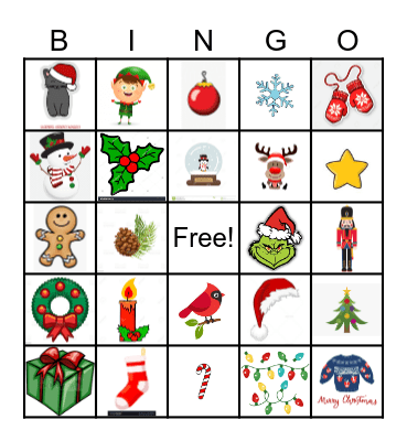 CHIRSTMAS BINGO Card