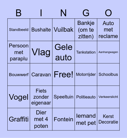 Google Maps Bingo Card