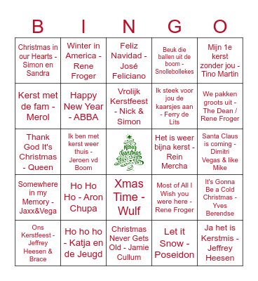 Kerst met de Fam. van Doorn 2024 Bingo Card