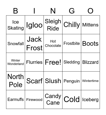 WINTER Bingo Card
