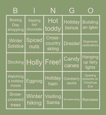 POPs Holiday SPRING-O! Bingo Card