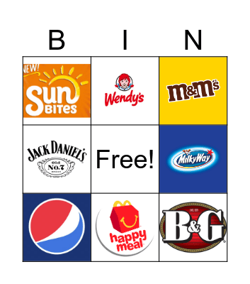 Untitled food logo Bingo Card