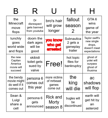 2025 BINGO Card