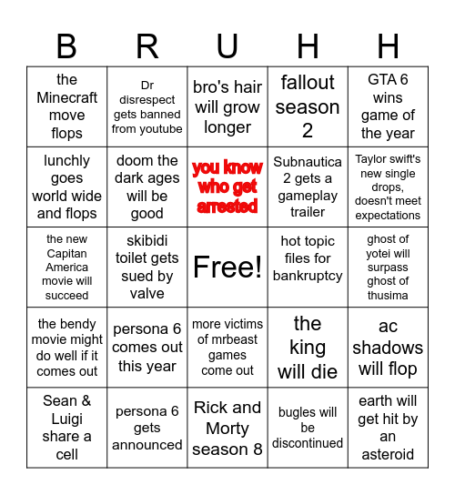 2025 BINGO Card