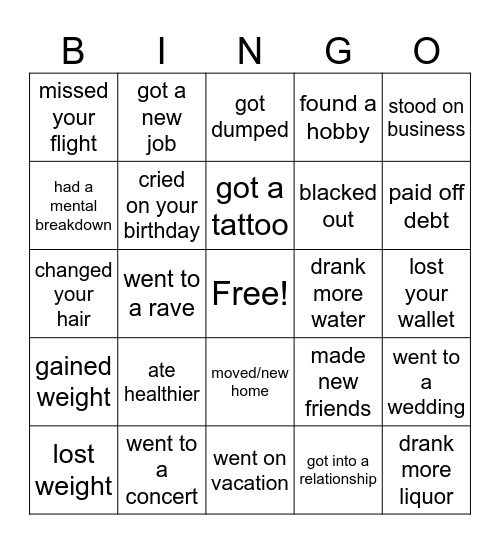 2024 BINGO CARD Bingo Card