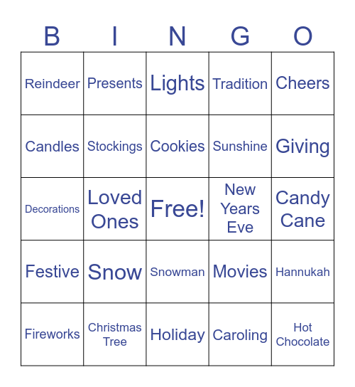 TalenTrust Holiday Bingo Card