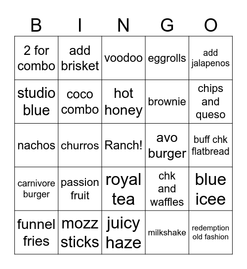 server Bingo Card