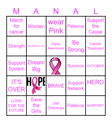 Celebrate Health Bingo Card