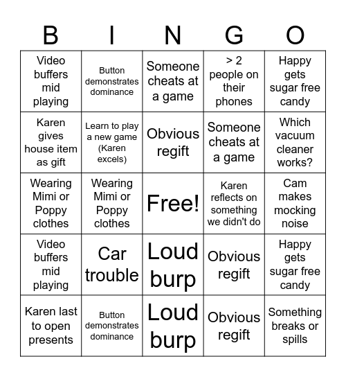 Christmas Bingo Card