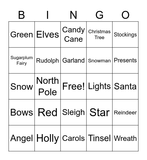 Christmas Bingo Card