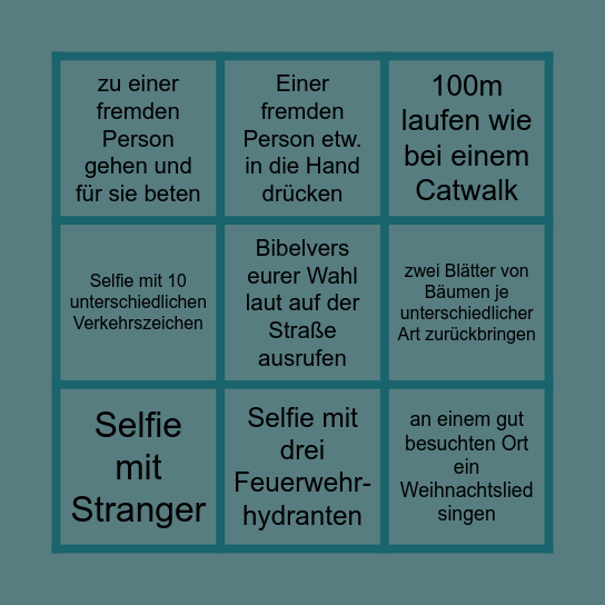 FeG Weihnachten Bingo Card