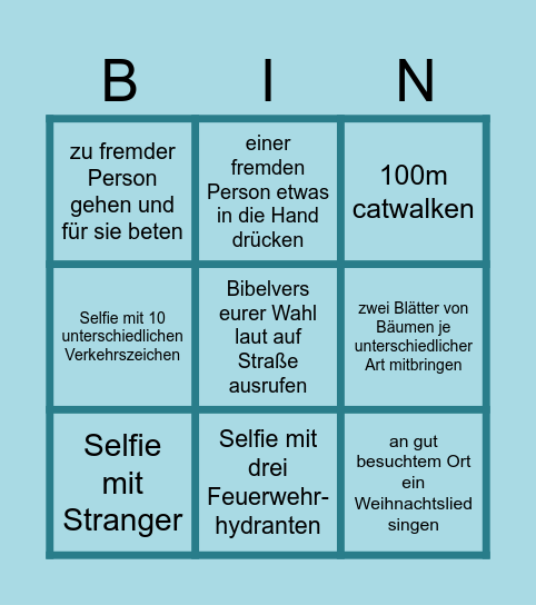 FeG Weihnachtsbingo Card