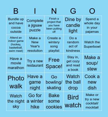 Winter Bingo! Bingo Card