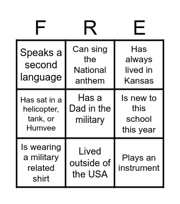 Deployment Group BINGO Card