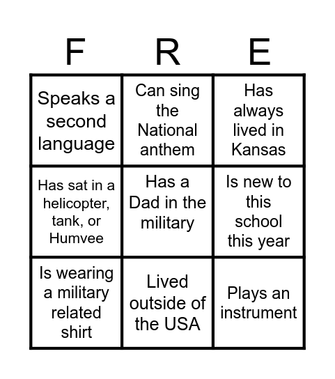 Deployment Group BINGO Card