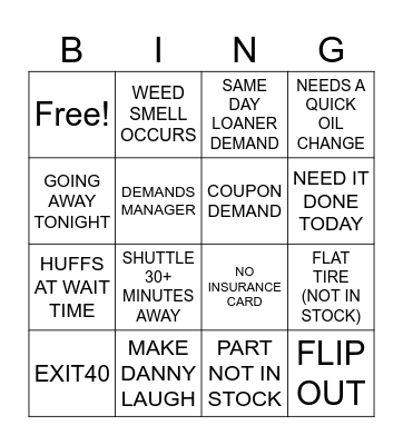 XMAS EVE - NCMB Bingo Card