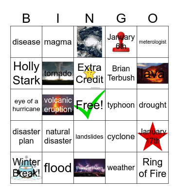 Natural Disaster Bingo 2024 Bingo Card